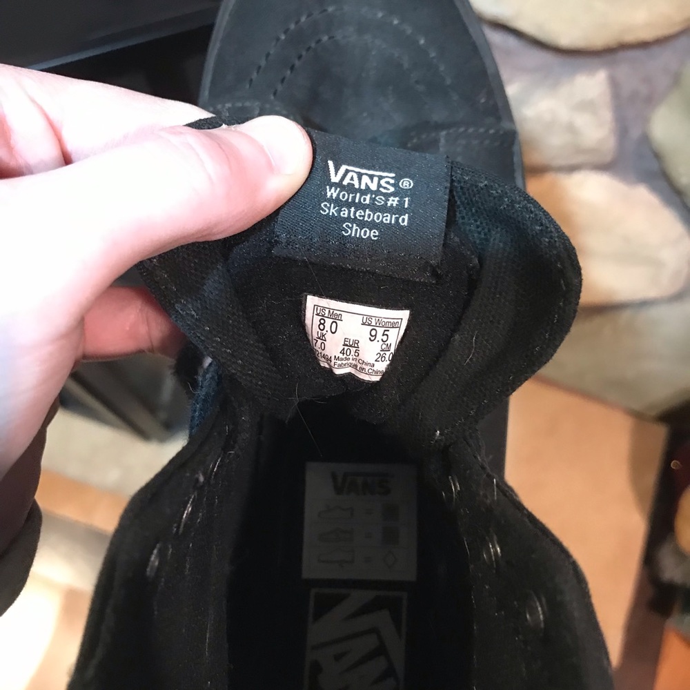 all black vans high tops